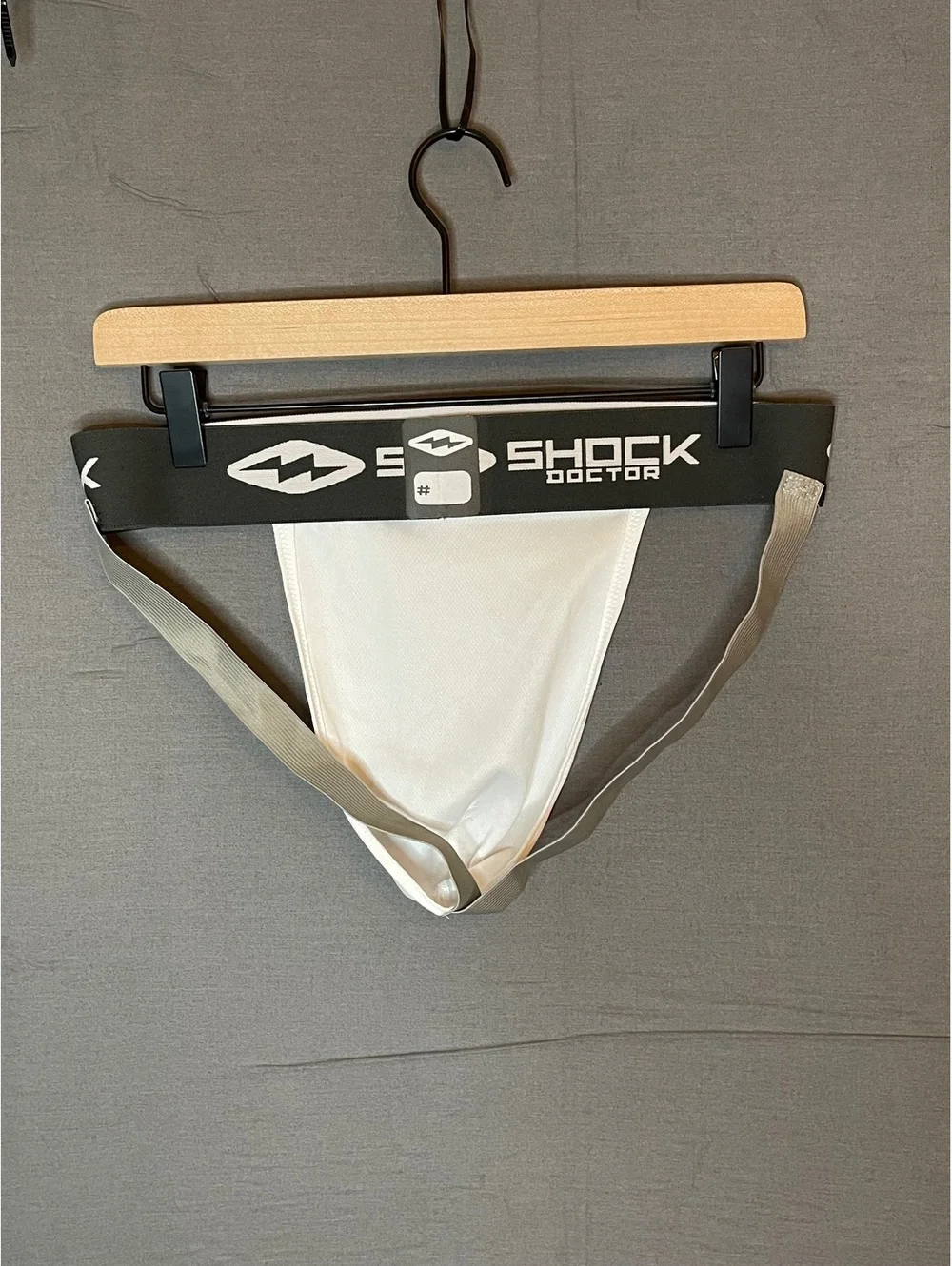 Shock Doctor Mens XL Athletic Supporter Core Jockstrap White Black Elastic